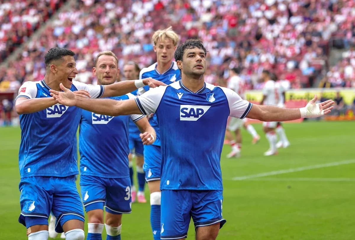 Joueurs de Hoffenheim célébrant un but au stade