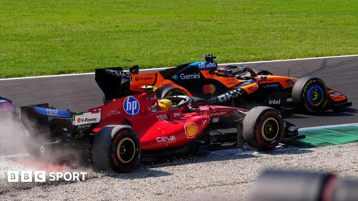 Voitures de Formule 1 en compétition sur circuit