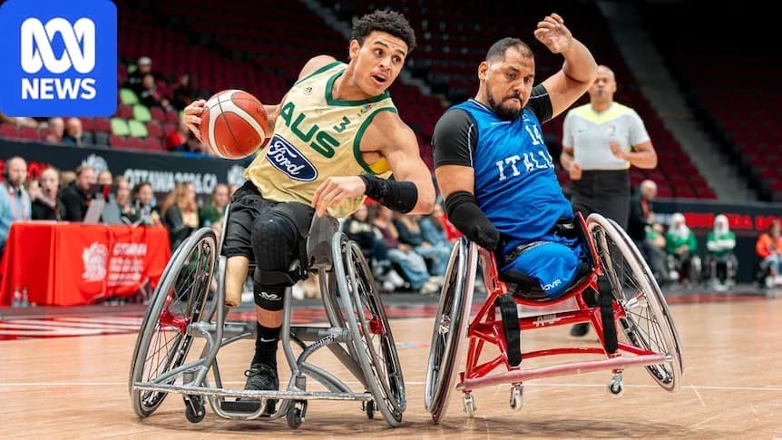 Joueurs en fauteuil roulant lors d'un match de basket