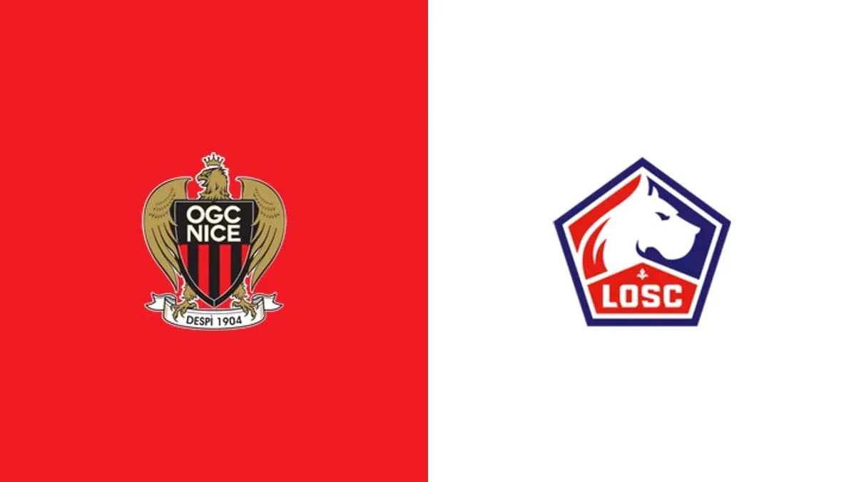 Logos d'OGC Nice et de LOSC Lille côte à côte