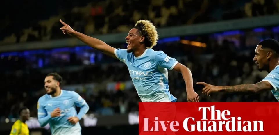 Joueur de Manchester City célébrant un but au stade