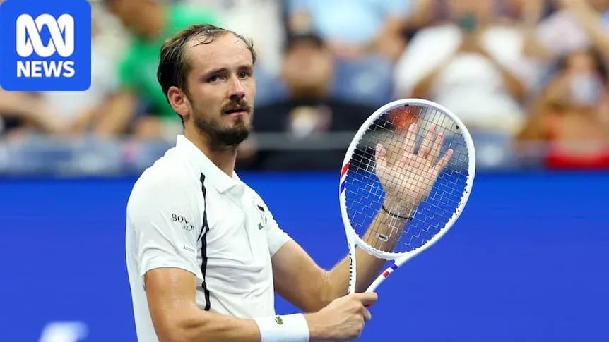 Daniil Medvedev saluant le public après un match