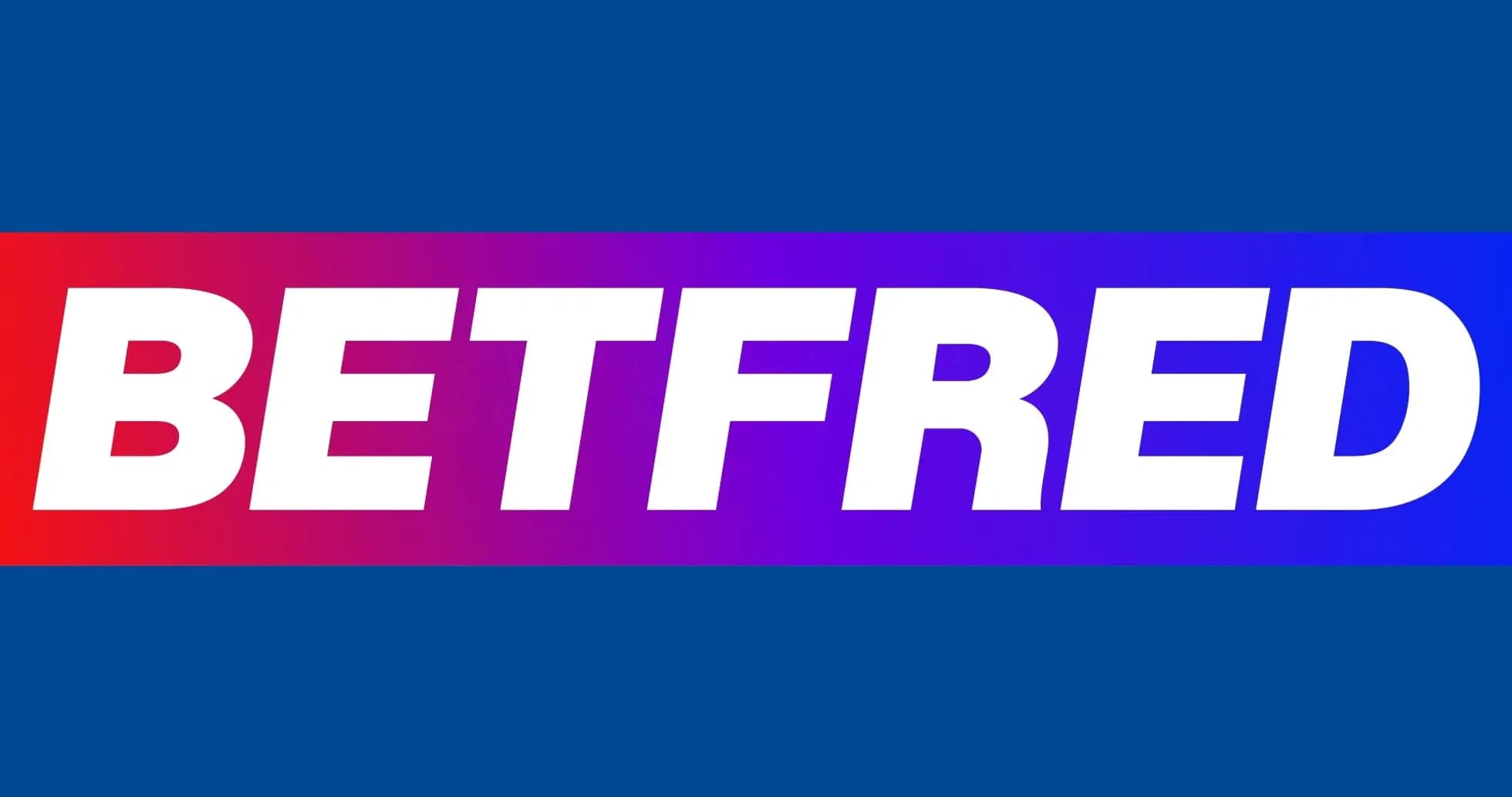 Logo de Betfred sur fond bleu