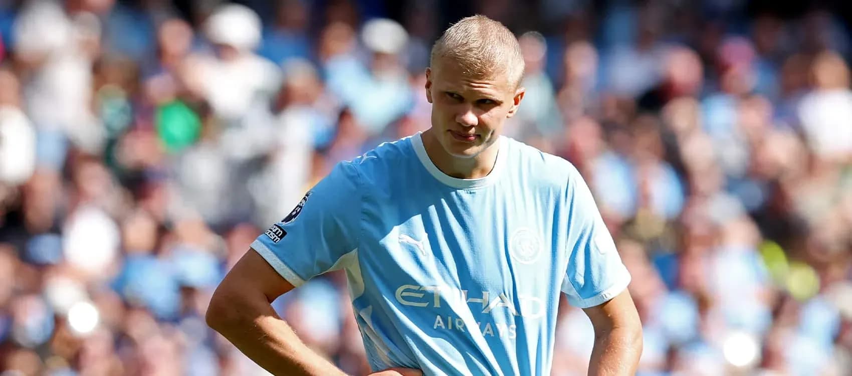 Joueur de Manchester City sur le terrain lors du match