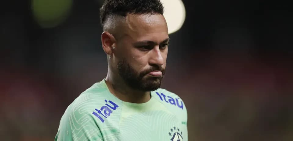 Neymar en maillot du Brésil lors d'un match