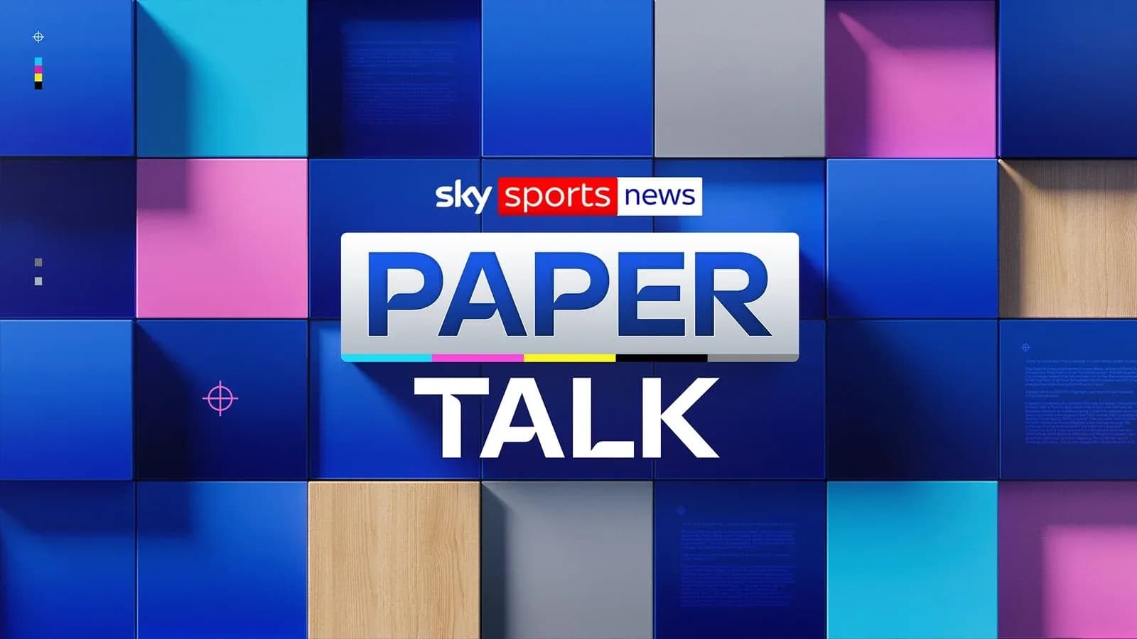 Logo de Sky Sports News pour Paper Talk sur fond coloré