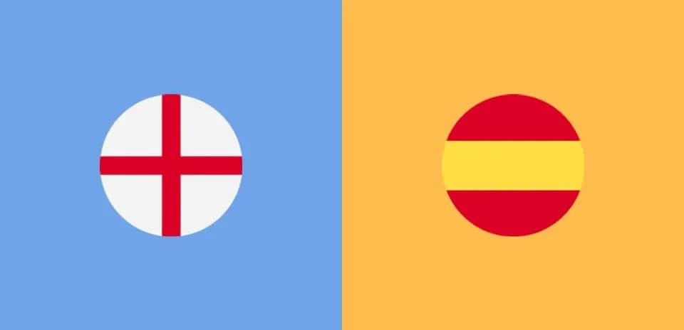 Drapeaux de l'Angleterre et de l'Espagne côte à côte