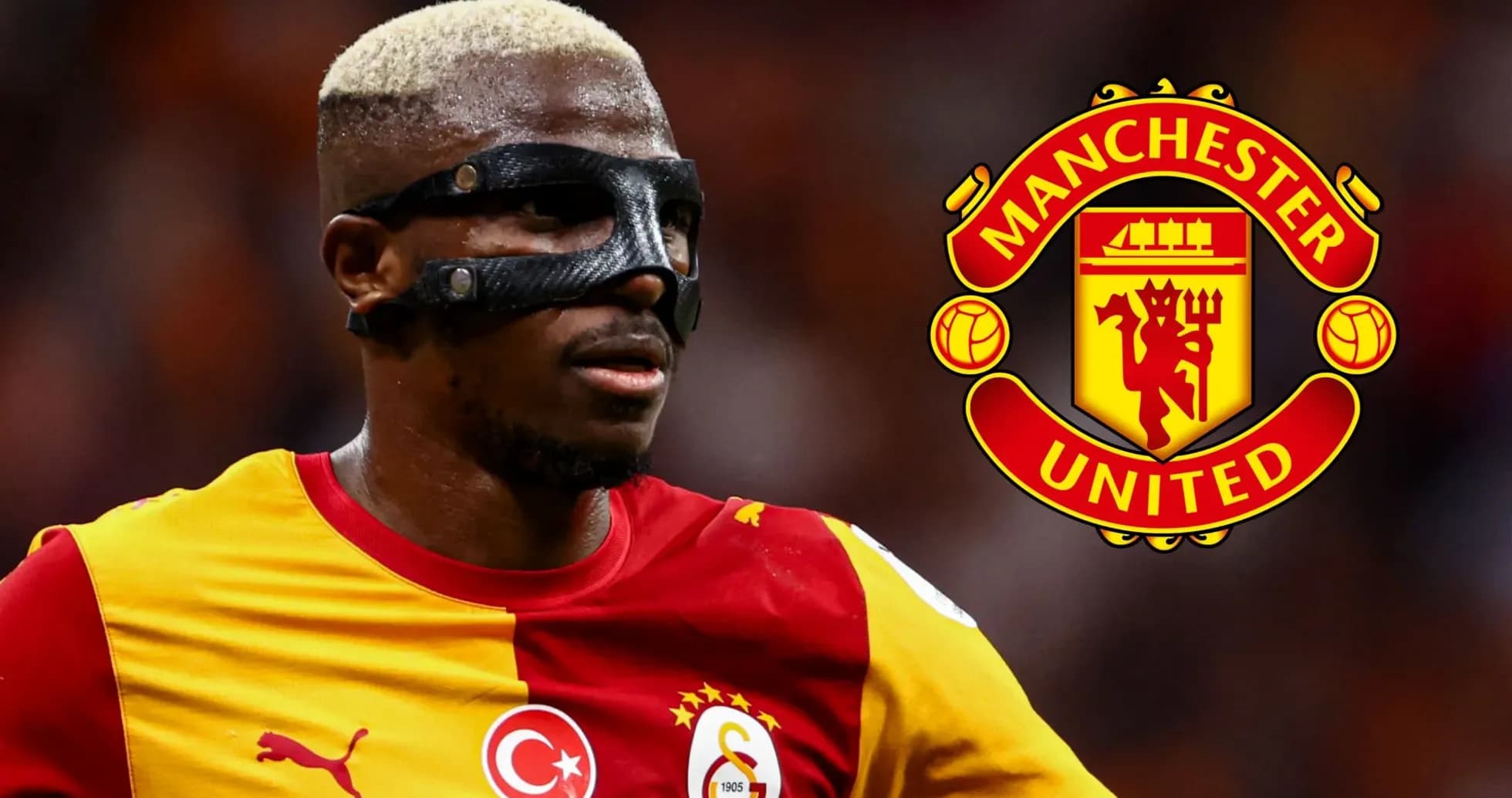 Joueur portant un masque pendant un match de football
