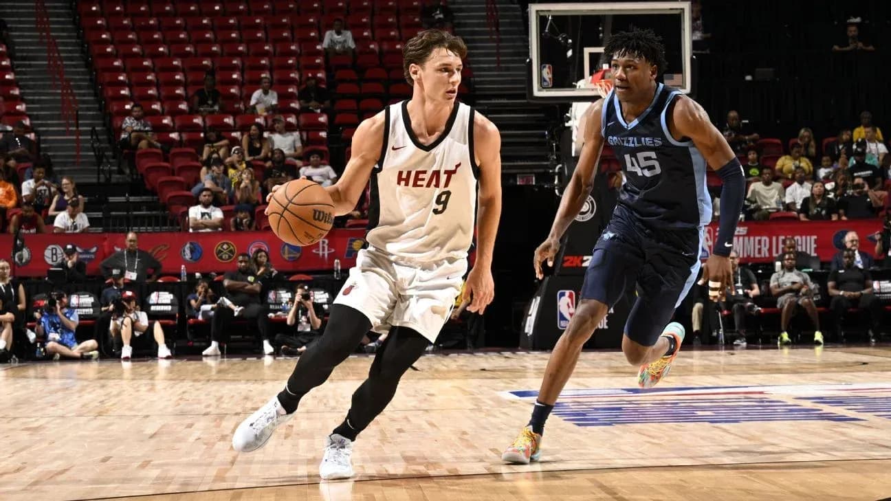 Joueur des Heat dribblant le ballon face aux Grizzlies