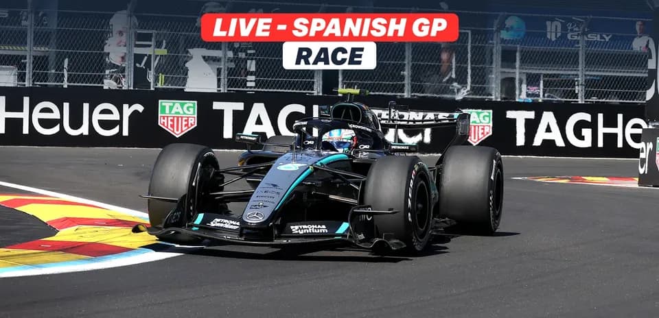 Voiture de Formule 1 en action au Grand Prix d'Espagne
