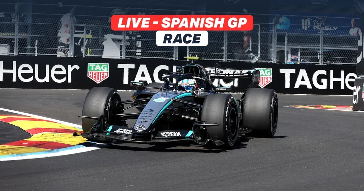 Voiture de Formule 1 en action au Grand Prix d'Espagne