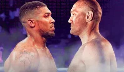 Anthony Joshua et Tyson Fury se faisant face