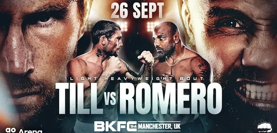 Affiche de combat entre Till et Romero à BKFC 94