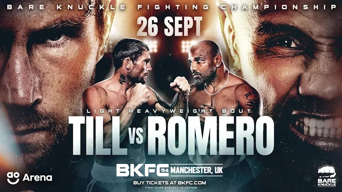 Affiche de combat entre Till et Romero à BKFC 94