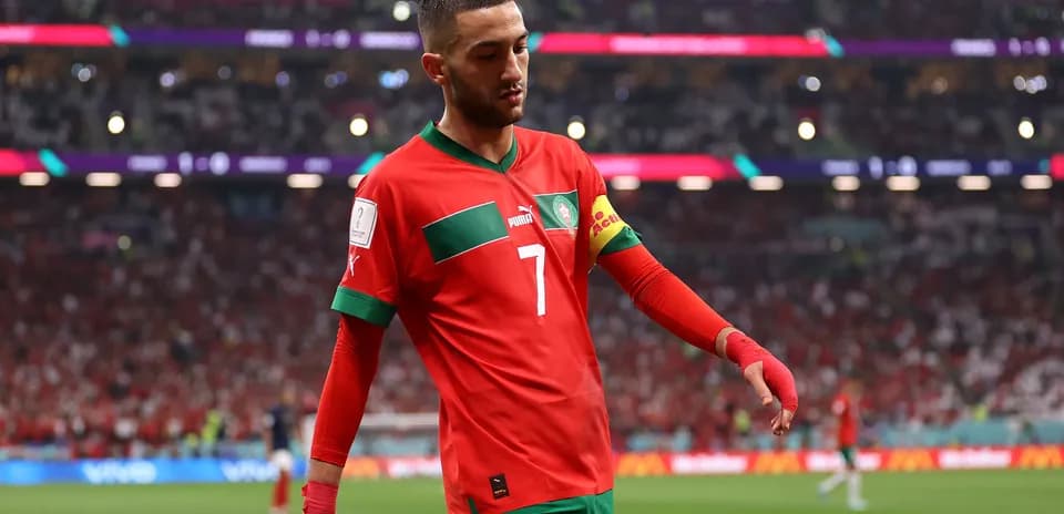 Joueur marocain portant le numéro 7 sur le terrain