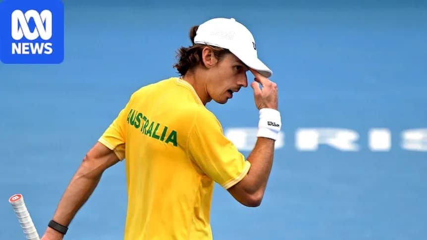 Joueur de tennis australien sur le court