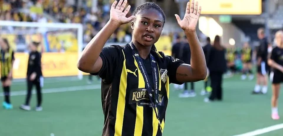 Joueuse saluant les fans après le match
