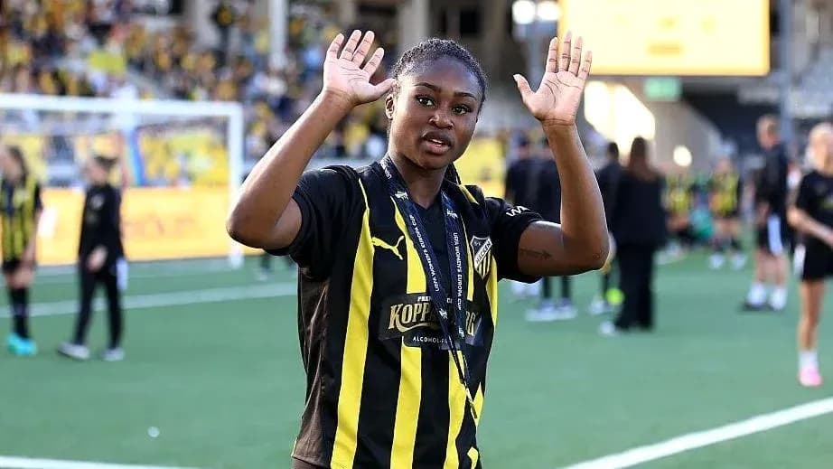 Joueuse saluant les fans après le match
