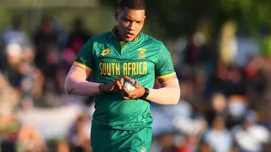 Joueur de rugby sud-africain avec un ballon