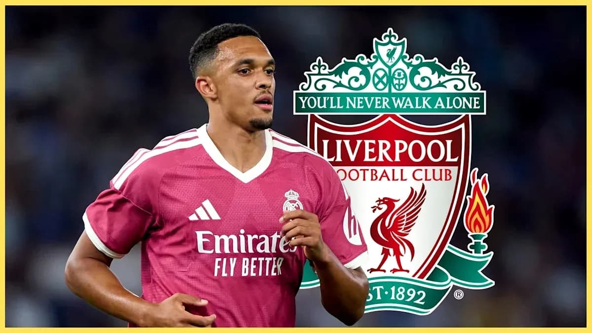 Joueur en maillot rose avec logo Liverpool en arrière-plan