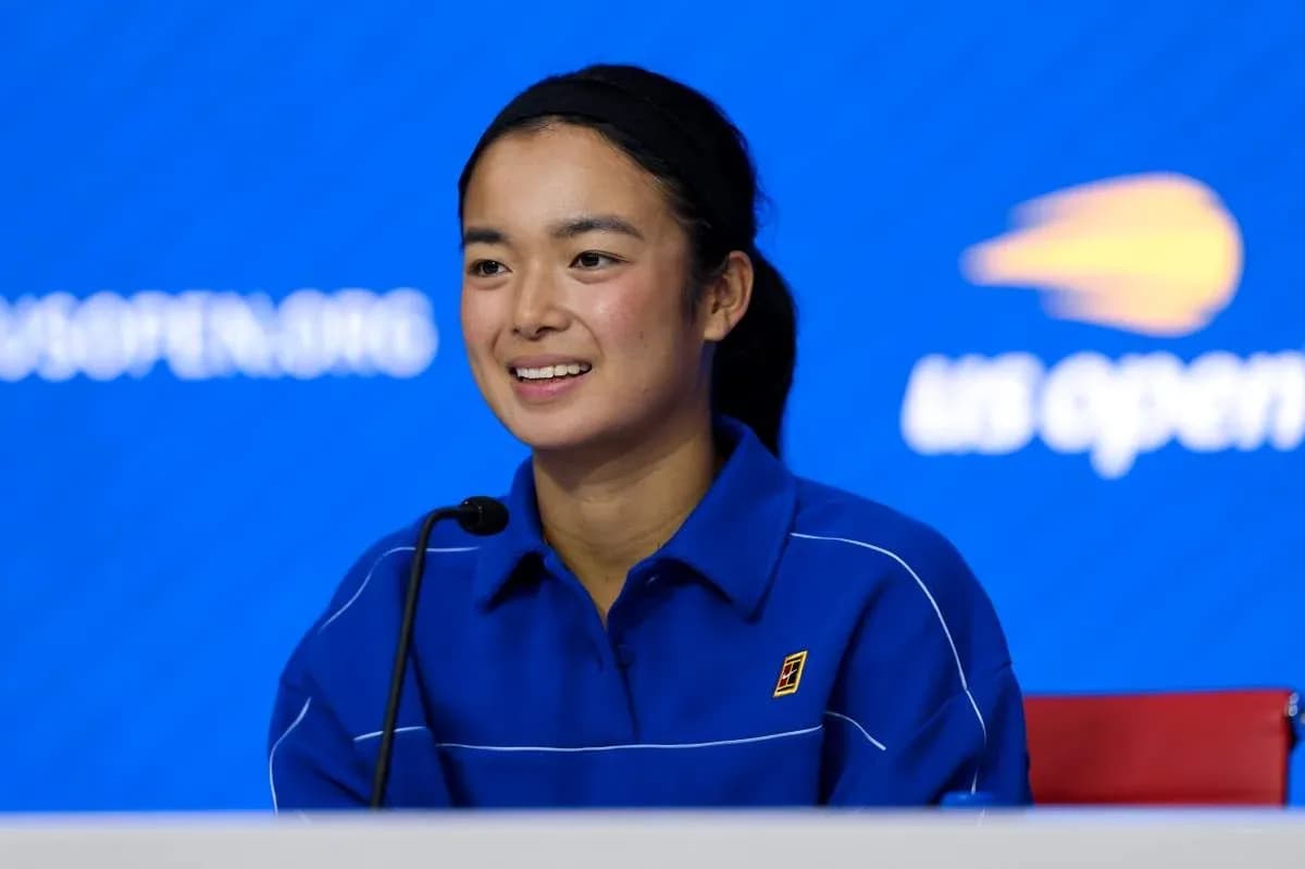 Joueuse lors d'une conférence de presse au US Open