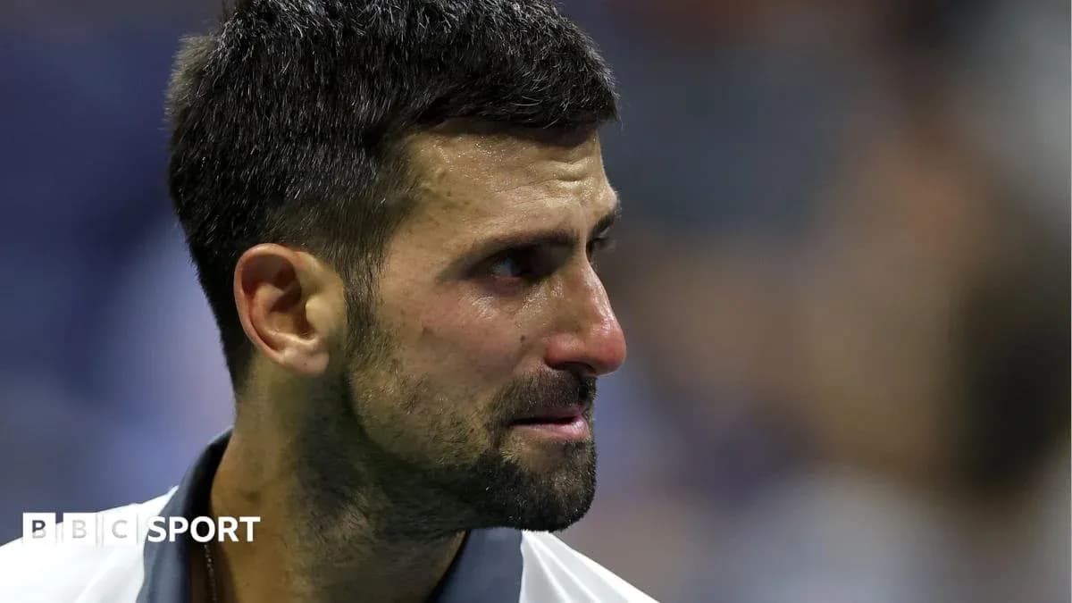 Joueur de tennis en larmes après un match