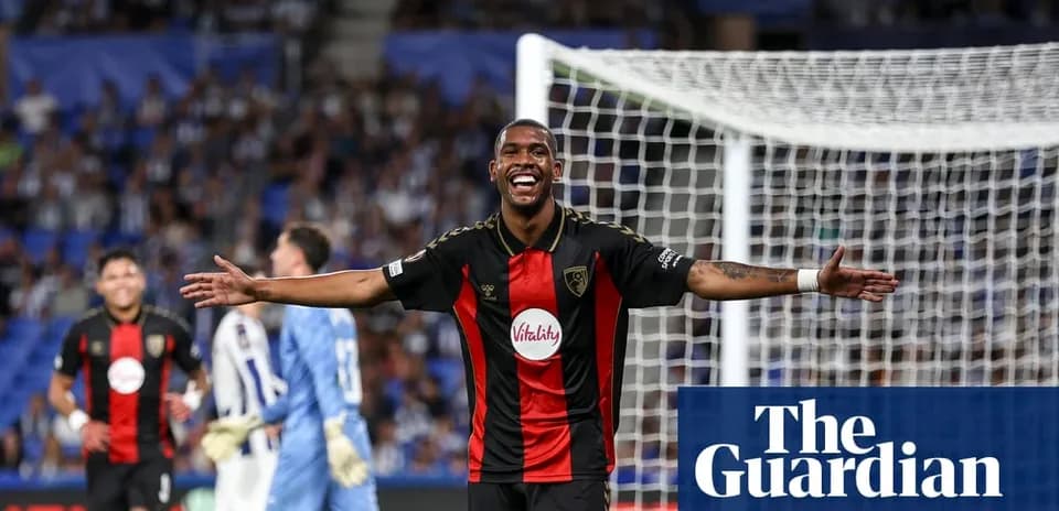 Joueur de Bournemouth célébrant un but au stade