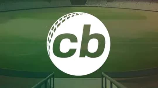 Logo de cricket sur fond de stade