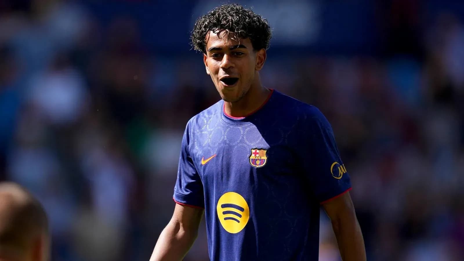 Joueur de Barcelone sur le terrain lors du match