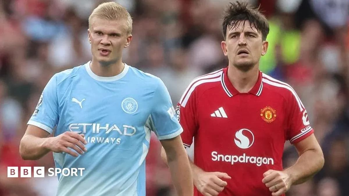 Joueurs de Manchester City et Manchester United sur le terrain