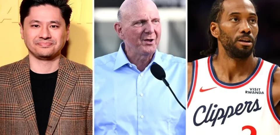 Trois personnes, dont un joueur des Clippers, en portrait