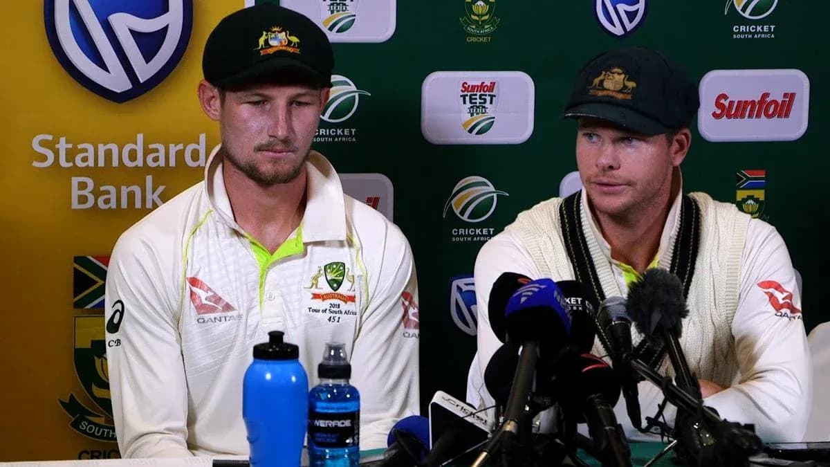 Deux joueurs australiens lors d'une conférence de presse
