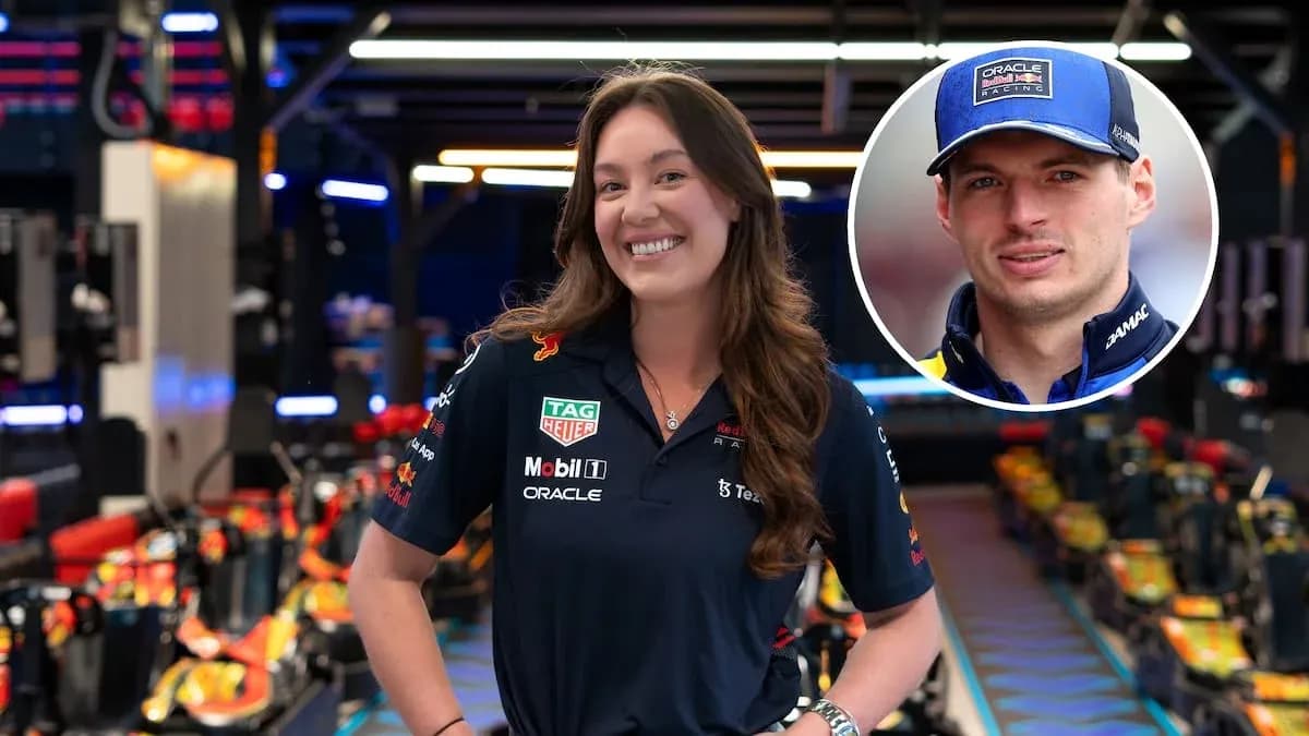 Person posing in Red Bull Racing team attire