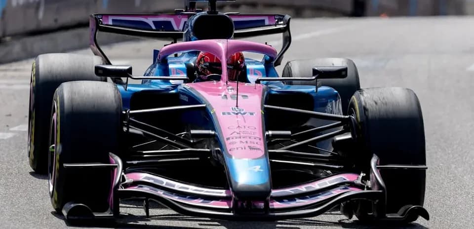 Voiture de Formule 1 lors d'une course