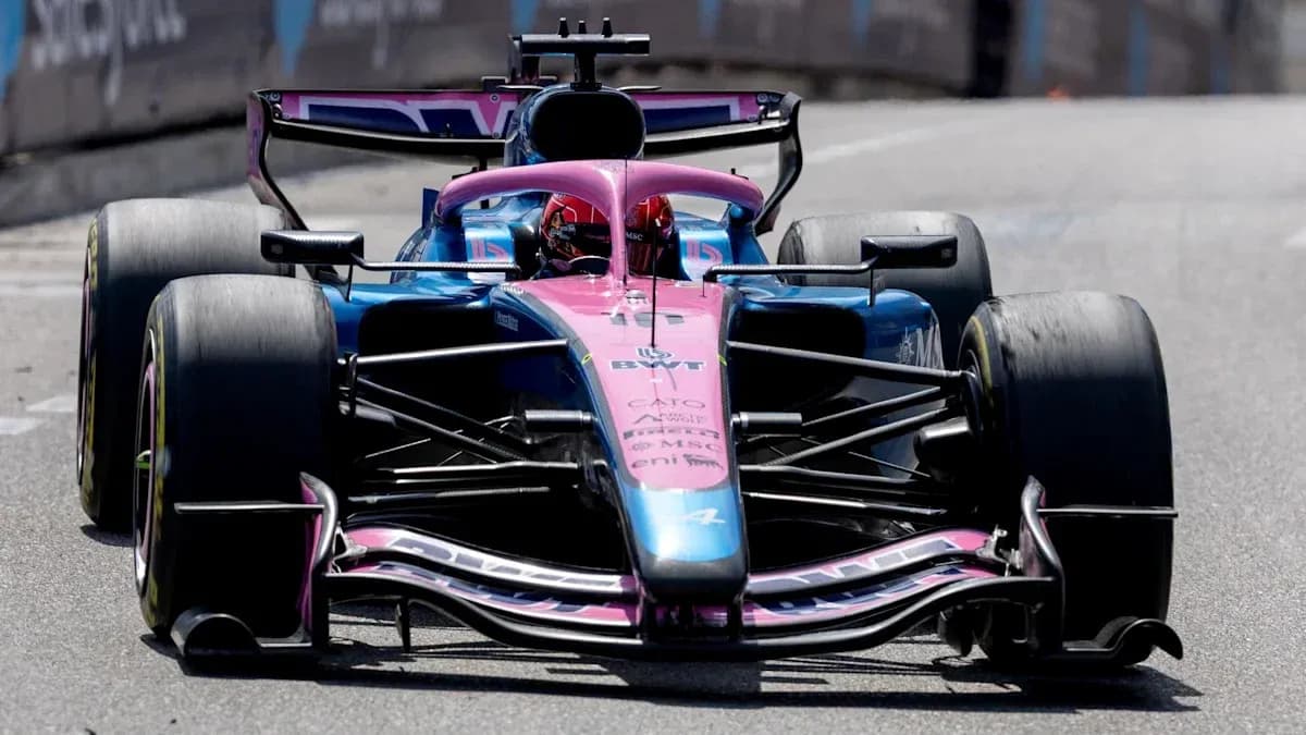 Voiture de Formule 1 lors d'une course