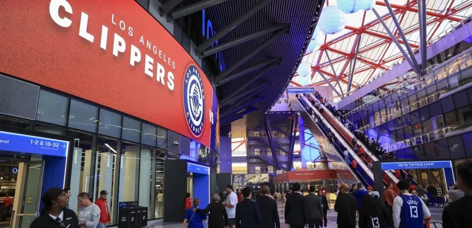 Entrée du stade des Los Angeles Clippers avant un match