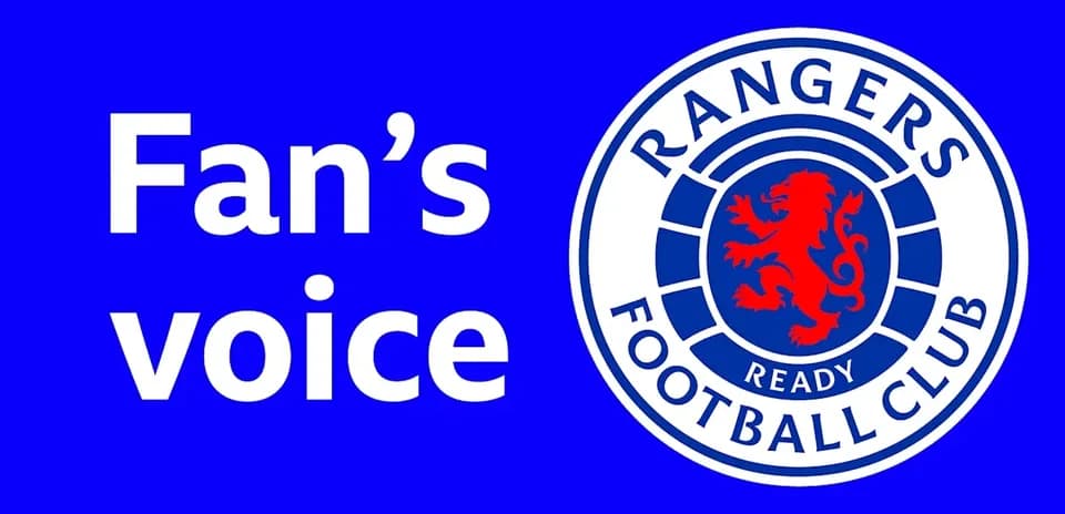 Logo de Rangers Football Club avec texte Fan's voice
