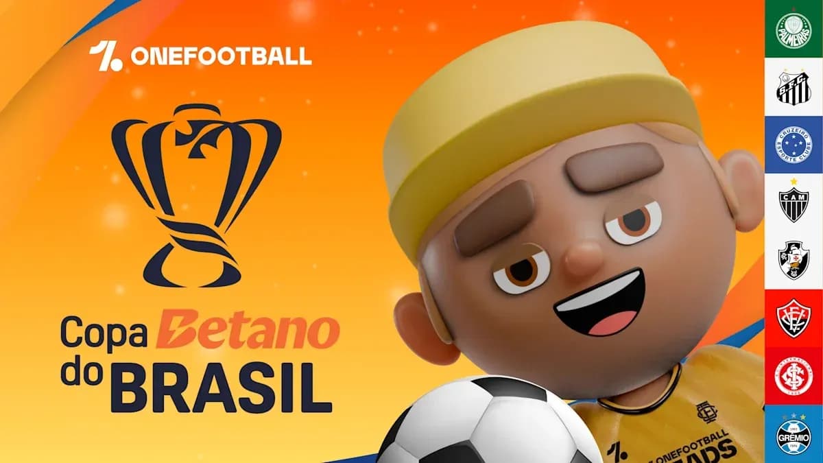 Mascotte avec un ballon de football pour la Copa do Brasil
