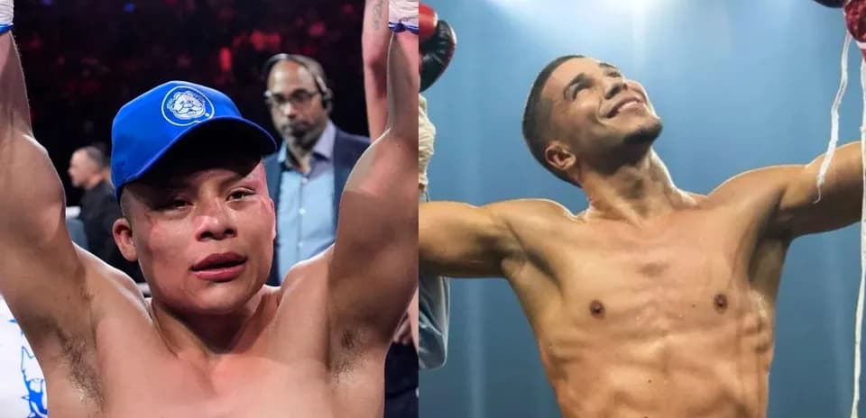 Deux boxeurs levant les bras après un match