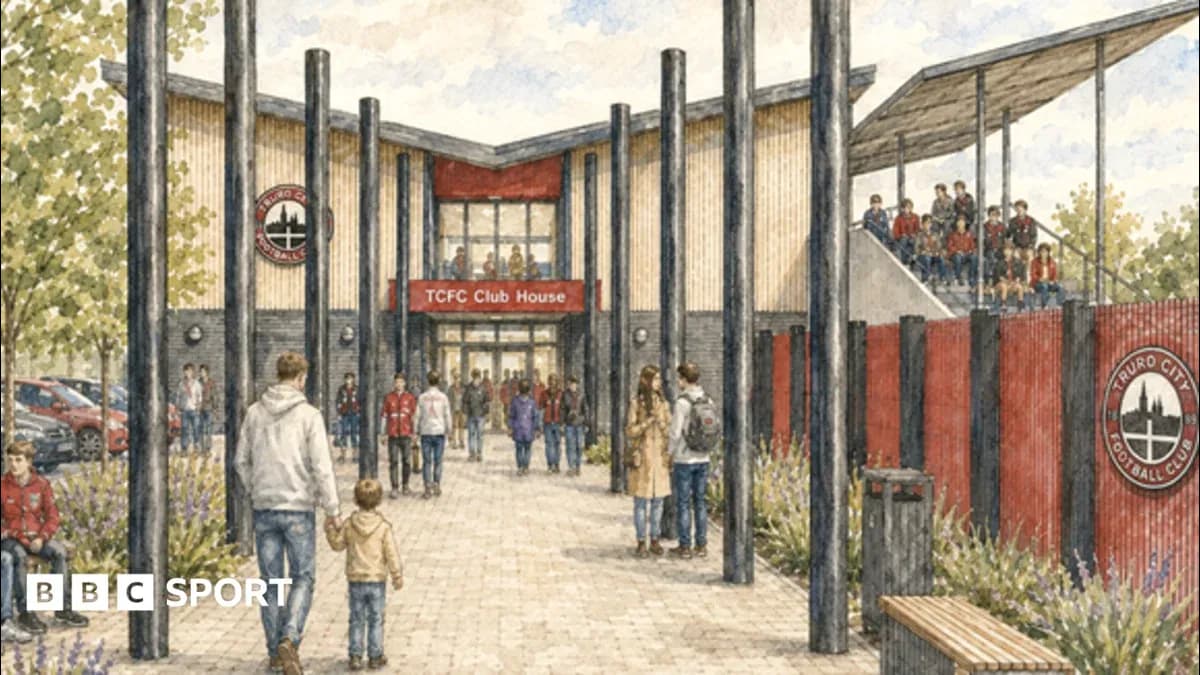 Illustration of TCFC Club House entrance with people