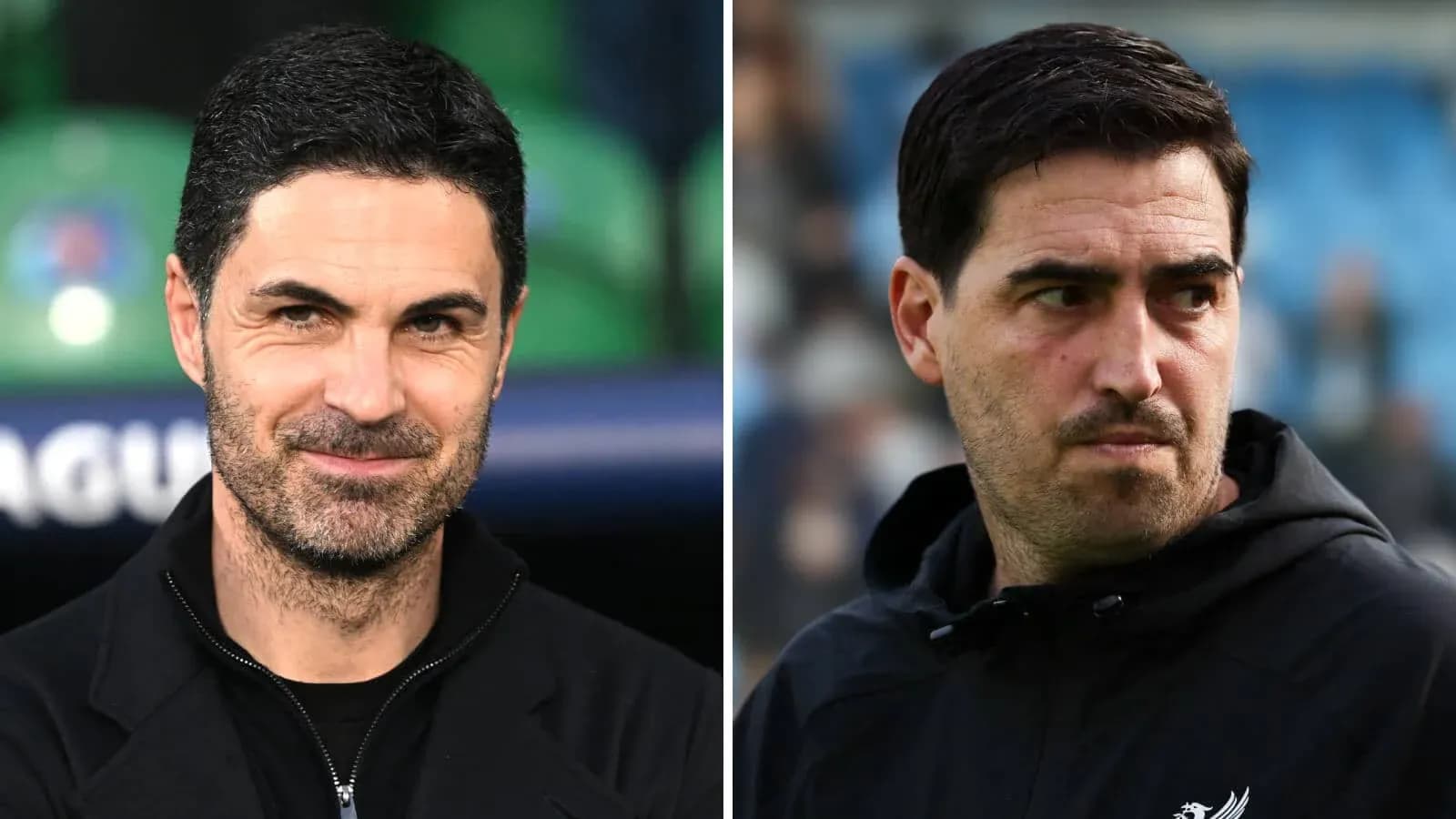 Deux entraîneurs en portrait avant un match