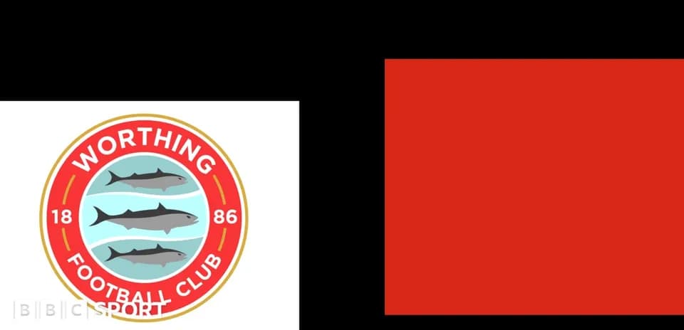Logo de Worthing Football Club sur fond coloré