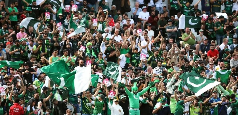 Supporters de l'équipe du Pakistan dans les tribunes
