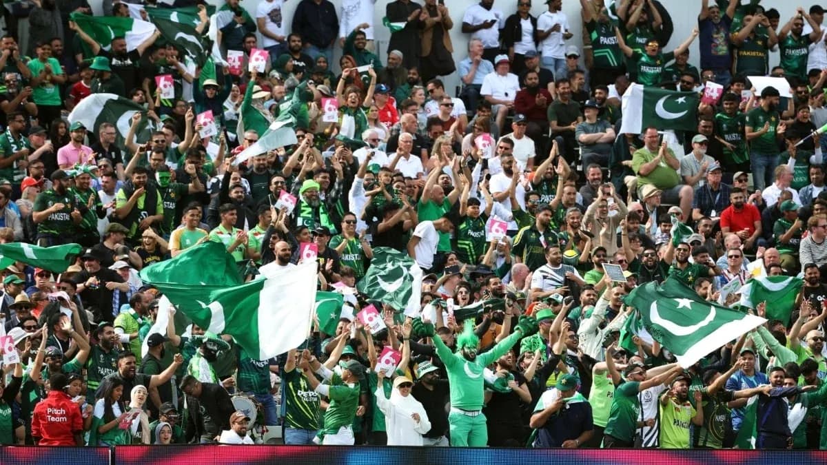 Supporters de l'équipe du Pakistan dans les tribunes