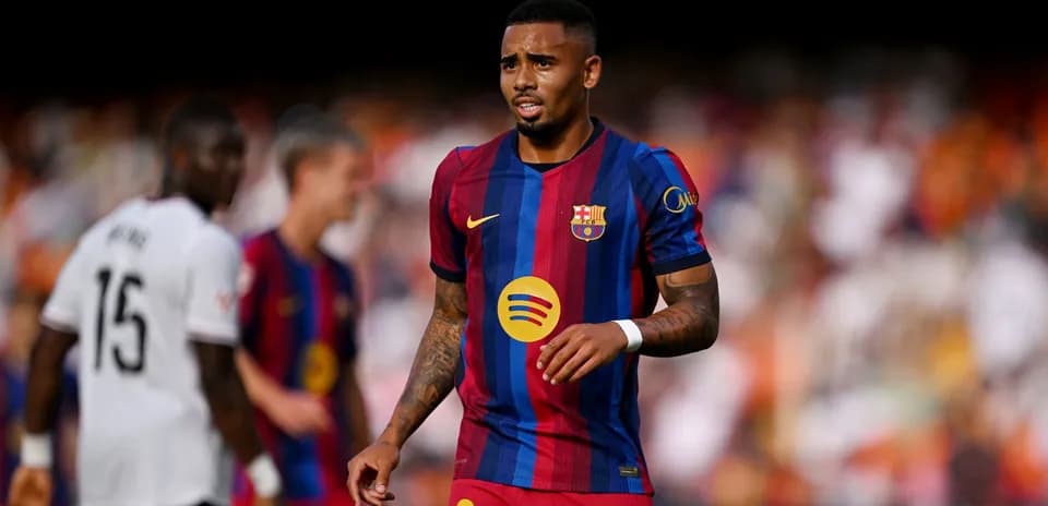 Joueur du FC Barcelone sur le terrain pendant le match