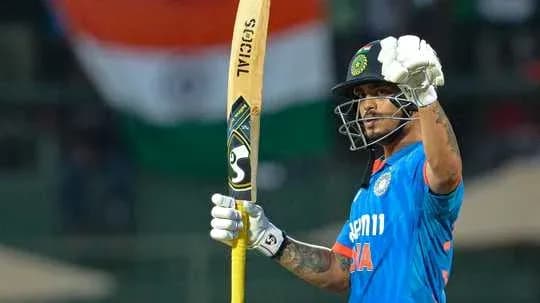 Batter celebrating after scoring runs in match
