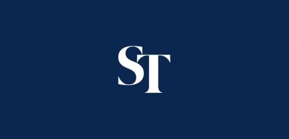 Logo avec les lettres S et T sur fond bleu