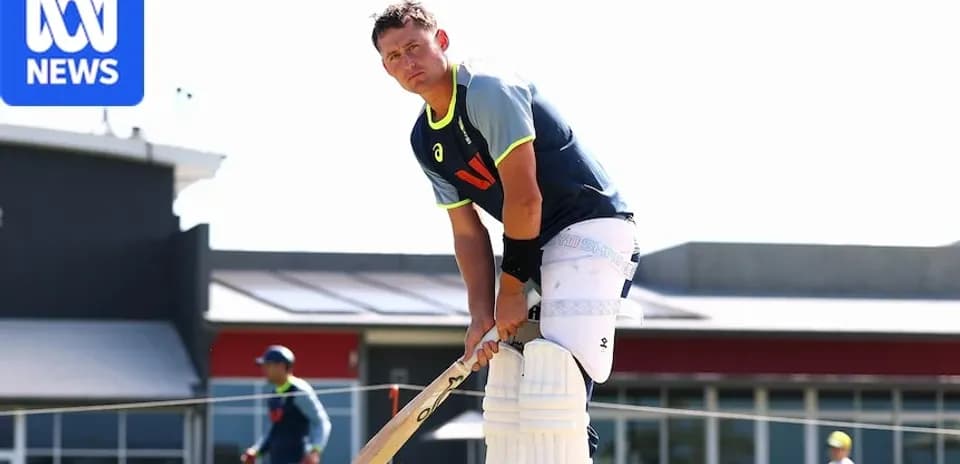 Joueur de cricket s'entraînant avec une batte