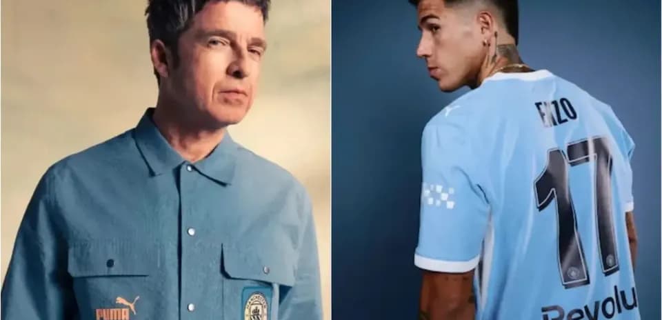 Person wearing Puma shirt and football player in jersey