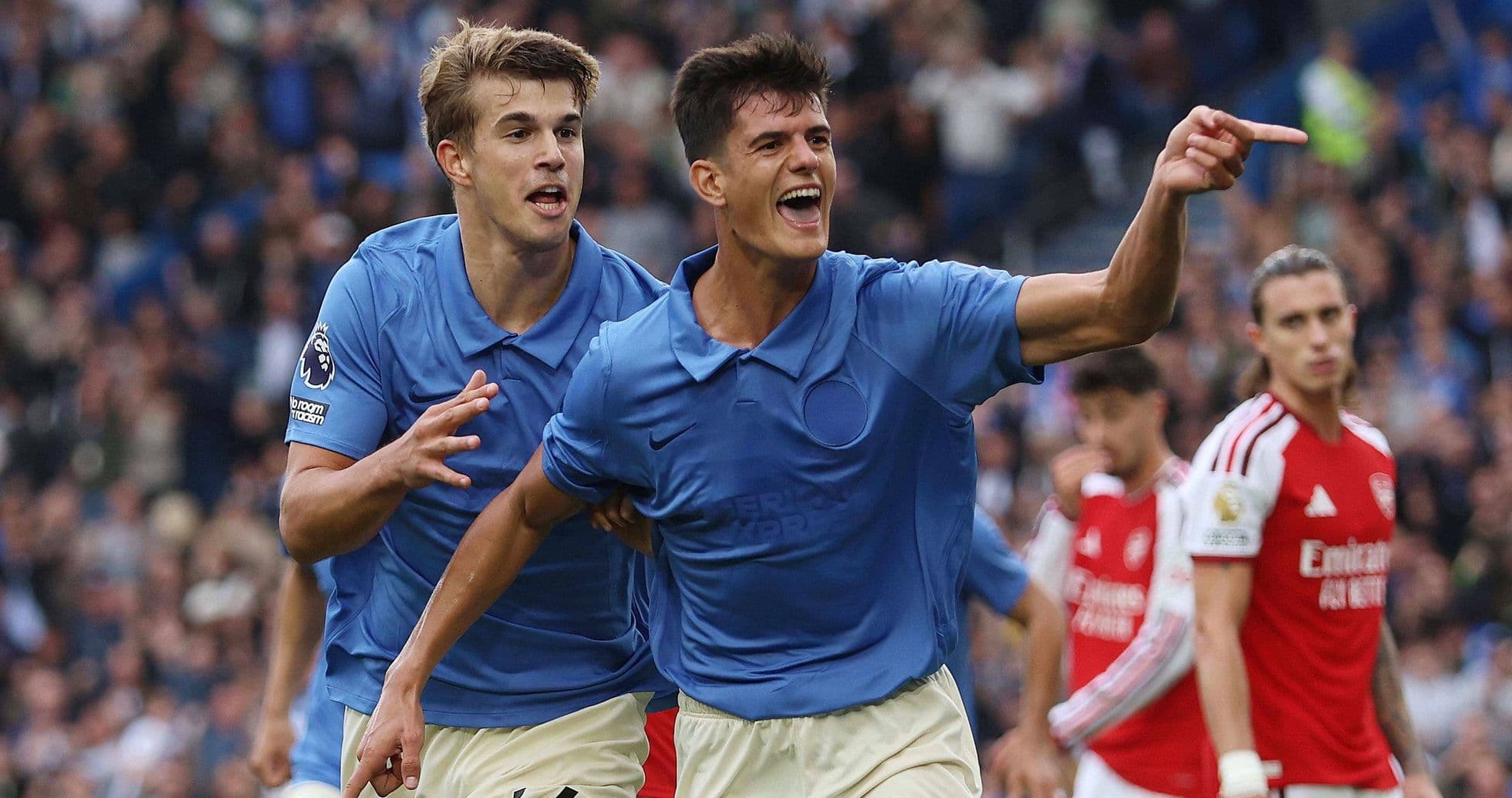 Chema Andres savoure son premier but remarquable avec Brighton lors de la victoire 3-0 contre Arsenal